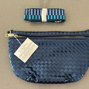 Brand new Navy Metallic Bum Bag.